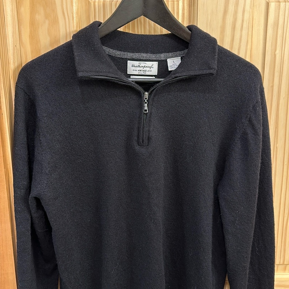 Weatherproof Merino Wool Quarter Zip Sweater Size L